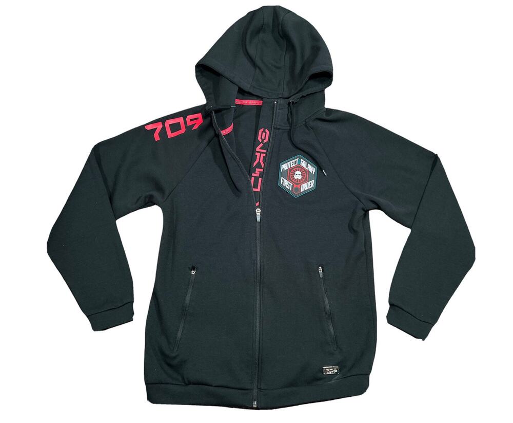 Disney Parks Star Wars 709 Galaxy's Edge First Order Hoodie Black Full Zip Small